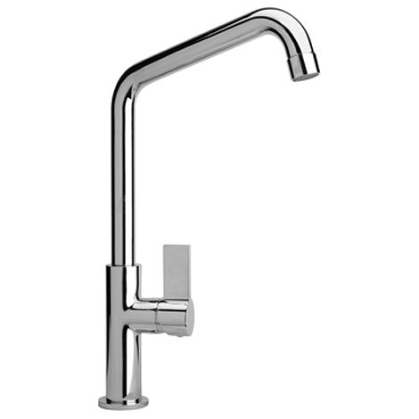 Rubinetto Miscelatore monoforo per lavello cucina Piralla serie Vela con bocca alta orientabile 0VE00107A16 cromato (1/2)