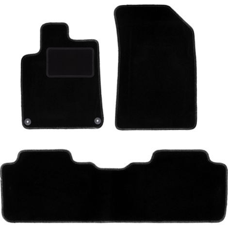 Alfombrillas de terciopelo negro para Peugeot 407 Coupé, Sedán, Familiar, SW (2004-2011) (1/5)