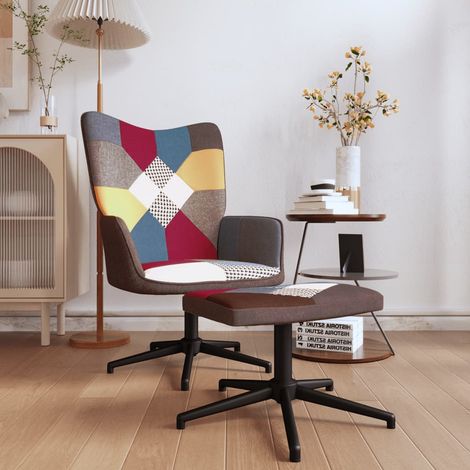 Chaise de relaxation,Fauteuil relax avec repose-pied Patchwork Tissu -BV99228 (1/5)