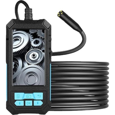 11 Mm 5,0 Megapixel Autofokus Industrie-Endoskop Endoskop, 1944P HD-Bildschirminspektionskamera, IP68 wasserdichte Kanalkamera mit 4,5-Zoll-IPS-Bildschirm, 4 LED-Leuchten,5M
