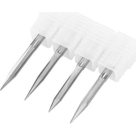 4-teiliger V-förmiger Schnitzfräser, 2-schneidiger Gravieraufsatz 4x0,3x15°/4x0,3x20°/4x0,3x25°/4x0,3x30° (1/5)