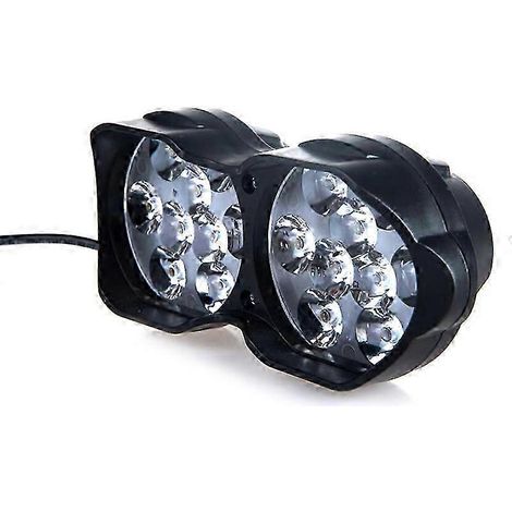 Phare avant ultra-lumineux pour moto ou voiture, 1 lampe frontale LED 40 W à 18 LED. (1/5)