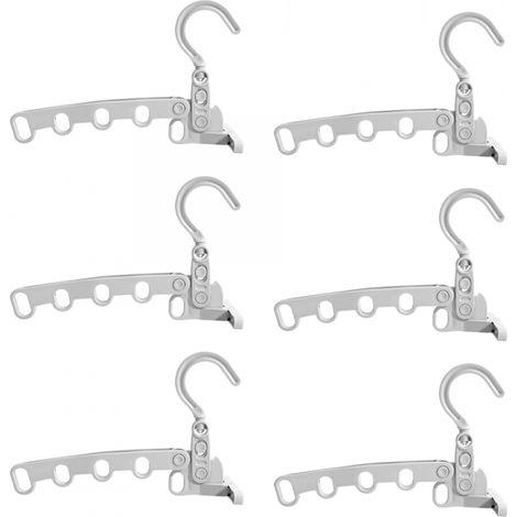 cintre pliable portable étendoir à vêtements de voyage multifonctionnel adapté aux hôtels et voyages d'affaires 3 pièces Blanc (1/4)