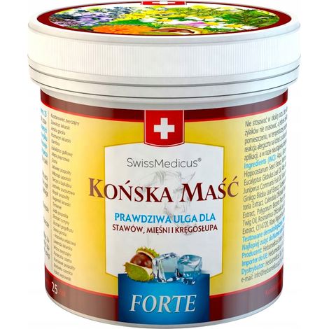 Ungüento refrescante para caballos Herbamedicus FORTE 250 ml (1/4)