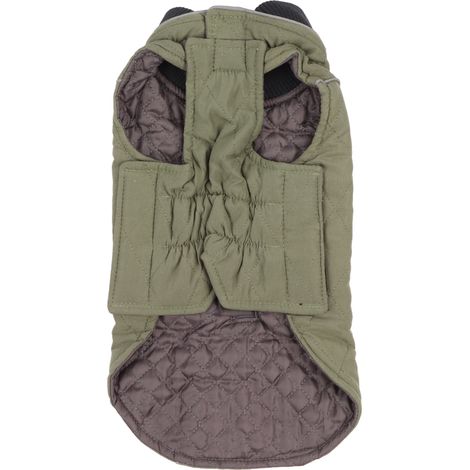 Manteau d'hiver pour chien, classique, élégant, épais, chaud, coupe-vent, imperméable et réfléchissant, pour chiens moyens et grands, vert, taille XL (1/5)