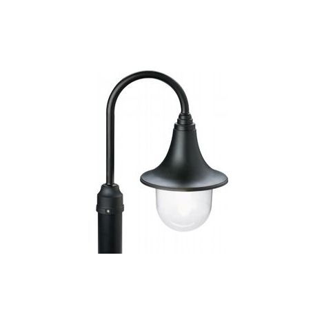 Support de lampe en plastique transparent, diamètre 60mm, hauteur maximale de la lampe 150mm, IP43 noir