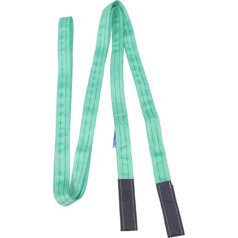 Élingue de levage 6 m, capacité 2 t, boucle renforcée en polyester haute résistance, sangle de manutention pour grue et palan (1/5)
