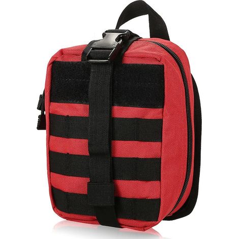 Lixada MOLLE Outdoor-Erste-Hilfe-Set, Notfall-Überlebenstasche, Sanitäter-Set, Rot