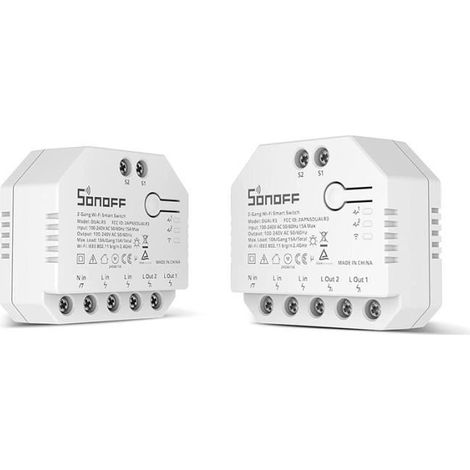 Interrupteur Volet Roulant Connecté - FOLAYA - DUALR3 - WiFi - Contrôle Vocal - Protection Surtension (1/3)