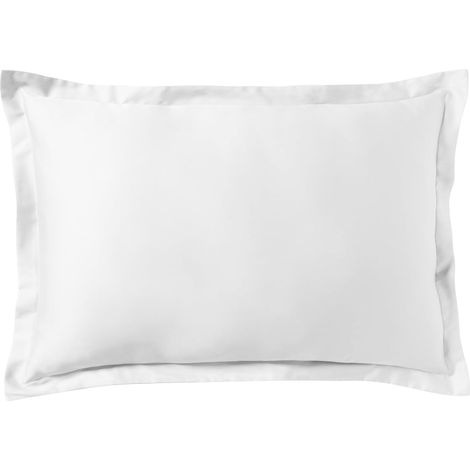 Taie d'oreiller Triumph Line Satin de coton Blanc 50 x 70 cm (1/5)