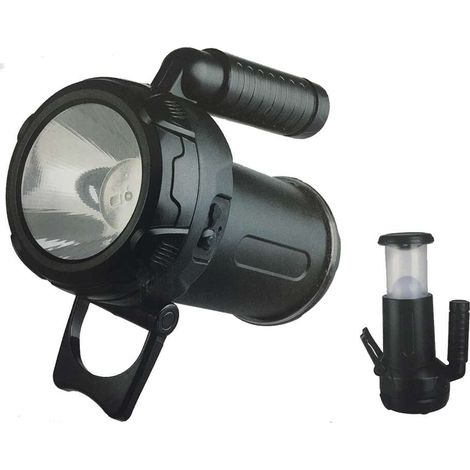 Linterna LED recargable 2 en 1 con farol retráctil 200 lm y linterna cañón 120 lm