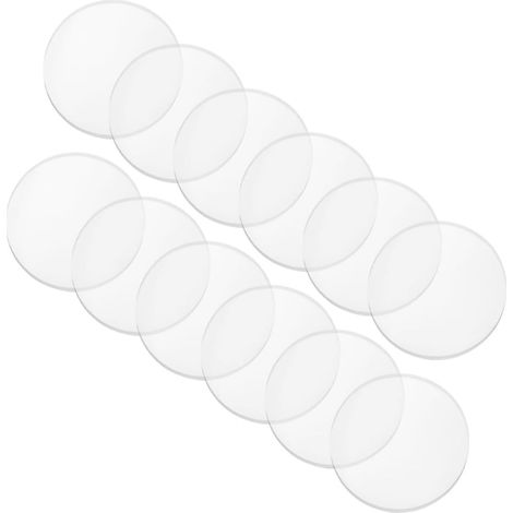 12 entretoises transparentes en plastique pour tables verre, (1/5)