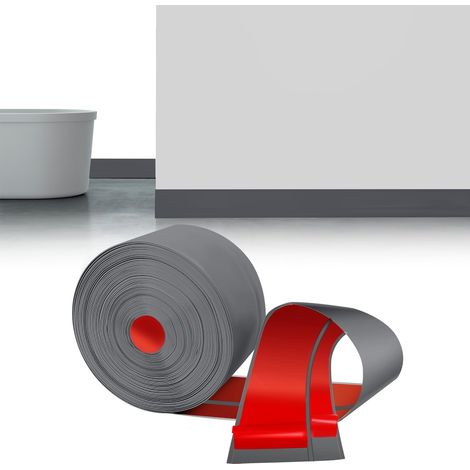 Plinthe Souple Autoadhésive Gris Pvc Plinthe Adhesive 80x20mm 6m (1/5)