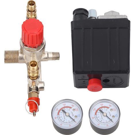 Pressure regulating valve assembly with normally closed switch and air compressor accessory bracket - Easy installation (1/5)