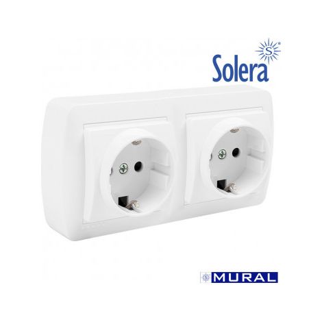 Base double bipolaire avec T/T latéral, 148x72x42mm  Solera E3/42989