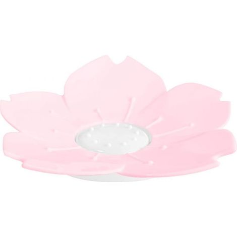 Kirschblütenförmige Seifenschale mit Ablauf, dekorative Doppelschicht-Seifenschale, Badezimmer, Küchenseifenschale, 2 Farben (Rosa) (1/5)