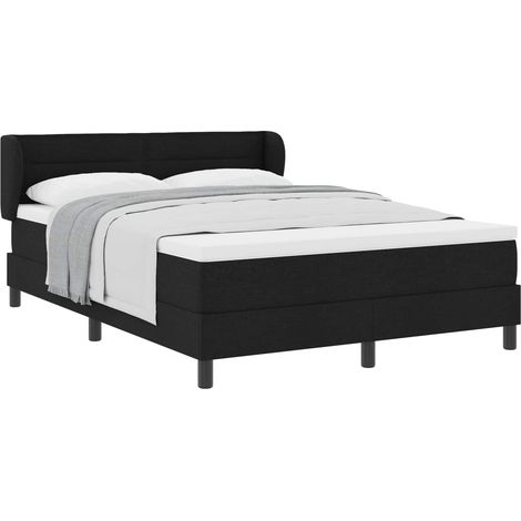 Maison Exclusive - Letto a molle con materasso Nero 160 x 200 cm Tessuto