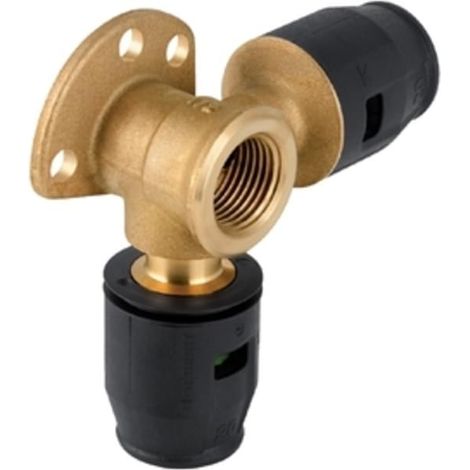 PushFit équerre 90° 20 x 1/2'' x 20 mm, 36 mm, laiton