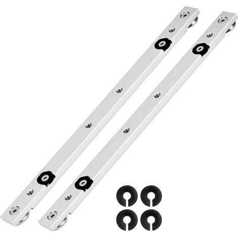 Set mit 2 Gehrungsschlitten (300 mm) – Aluminiumlegierung – Präzise Einstellung – Für Tischkreissägen und Bohrmaschinen – Schwarz (1/5)