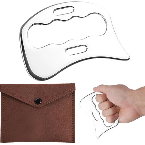 Herramientas Gua Sha de acero inoxidable para rostro y cuerpo. (1/5)