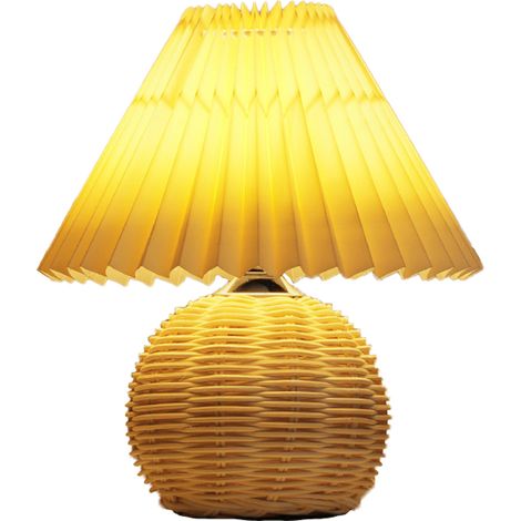 Jolie petite lampe plissée, lampe de chevet moderne, abat-jour beige, chambre, bureau à domicile (1/5)