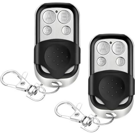 Télécommande de porte de garage, 2 pièces 433 MHz télécommande universelle clonage, télécommande pour porte de garage compatible (1/5)