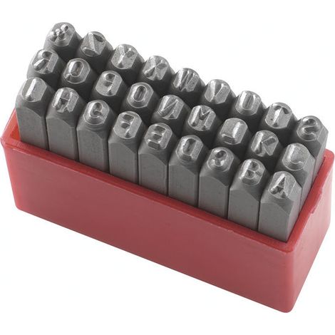 Juego de perforadoras de letras de 8 mm para marcar Fervi P012/L08