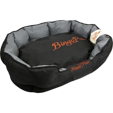 Hundebett, abnehmbarer Bezug, wasserdichtes Material, Schwarz und Grau-a, XL (1/2)