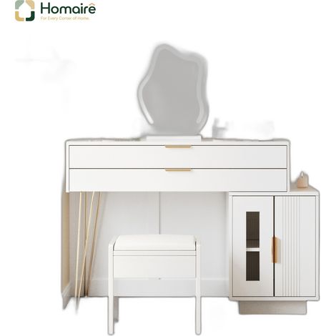 Colonnes de rangement en tissu blanc avec couchage coulissant 100 x 40 x 78 cm HOMAIRE (1/5)