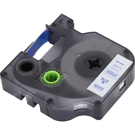 Ruban d'étiquettes autocollantes DYMO pour imprimante D1, fournitures de bureau (12 mm bleu sur blanc 45014)