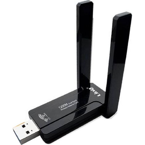 Linq - Adattatore Scheda Di Rete Wireless Wifi Usb Dual Band 2.4 + 5.8g 1200mbps Wl1203 - (1/2)