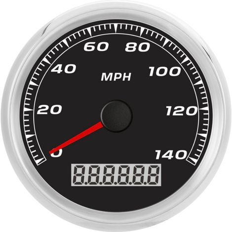 Compteur de vitesse GPS de 3,3 pouces, vitesse maximale de 140 mph, odomètre, écran LCD, rétroéclairage rouge, étanche IP67, conception universelle. (1/5)