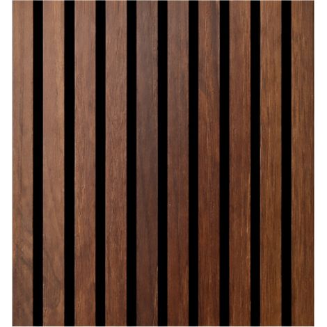 Paneles acústicos de pared con efecto nogal claro, fonoabsorbentes, juego de 12 unidades, 60x60 cm, para el hogar y la oficina - Divina Home