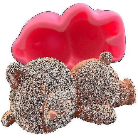 Mousse-Kuchenform „Schlafender Bär“ – 2 Stück (1/3)