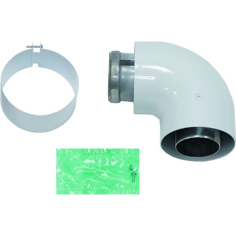 Vaillant Bogen 90 Grad turboTEC Luft-/Abgasführung, Alu, 60/100 mm, 303808 (1/2)