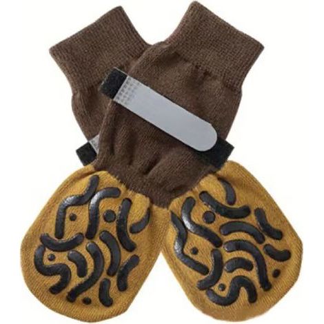Dog Socks Non-Slip 2 Pairs Double-Sided with Adjustable Straps for Indoor Use (XS)