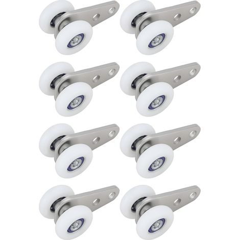 Lot de 8 Roulettes pour Porte Coulissante Rail de 25 Mm 24 X 22,5 X 45 Mm (1/5)