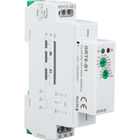 Relais temporisé WALFRONT pour rail DIN, 24 A, 240 V CA, fonction (1/5)