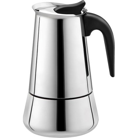 Cafetière Moka à percolateur pour cuisinière, 100 ml, en acier inoxydable. (1/5)