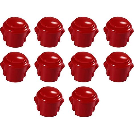Packung mit 10 roten, reaktionsschnellen 30-mm-Arcade-Tasten (1/5)