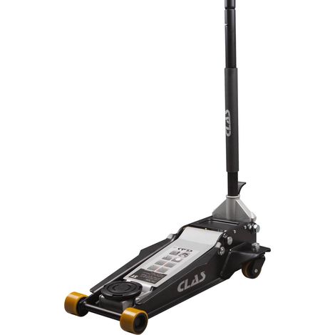 Clas – Cric rouleur 3T extra plat 75mm – Charge maximale 3T – Hauteur levée 510mm – Système de descente contrôlée