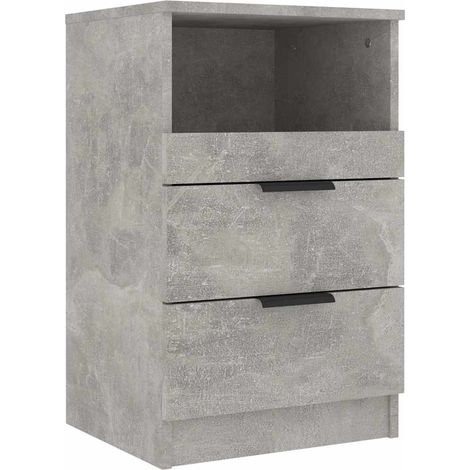 vidaXL Bedside Cabinet Concrete Grey Engineered Wood