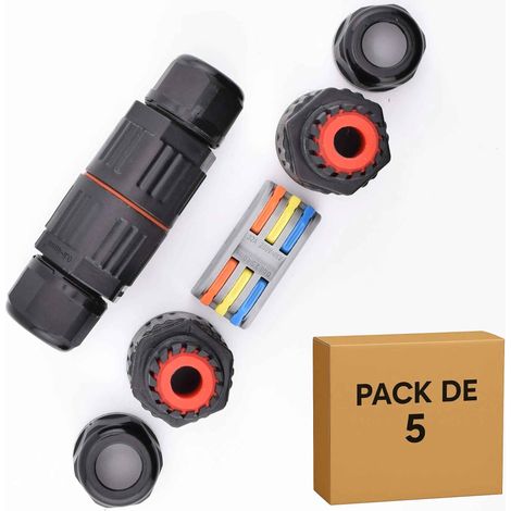 5 Connecteurs rapides étanches IP68 à leviers 3 circuits - 200/3-3P Ø cable 6-8 mm