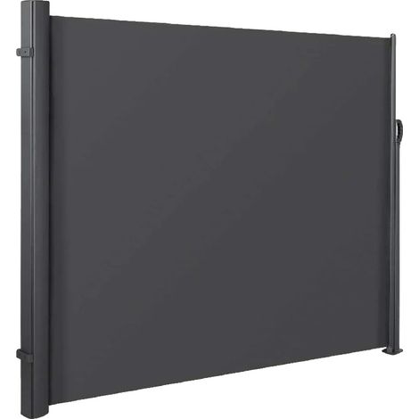 Auvent latéral, ombre de jardin, design léger, protection UV, 3.5x1.6m Gris Foncé (1/2)