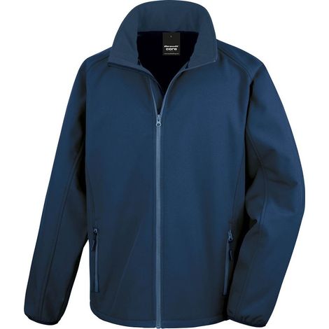 Veste Softshell Homme Result Core Printable Bleu Marine XL