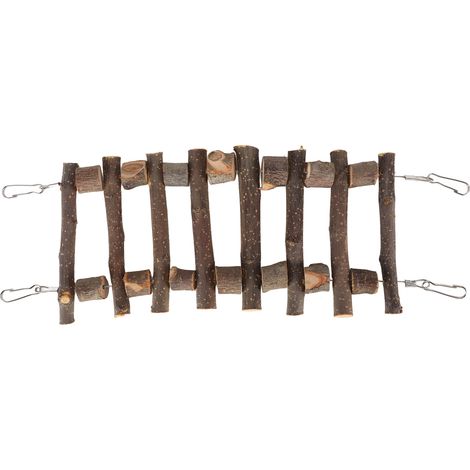 Échelle d'escalade pour animaux de compagnie, résistante et flexible, en bois, pour perroquet ou chinchilla, 30 cm / 11,8 pouces. Idéale pour l'entretien des dents. Agit efficacement contre les irrita (1/5)