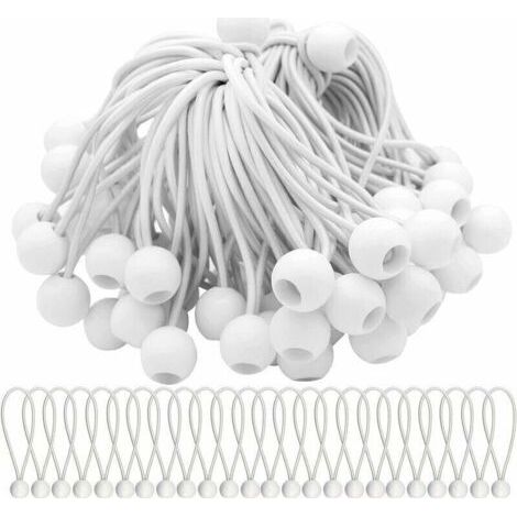 QORVA
-Lot de40 Tendeur Elastique Cordons Élastiques avec Boules Sandow Elastique Boules Elastiques pour chapiteaux, tentes, bannières et bâches - RWTendeur sandow..