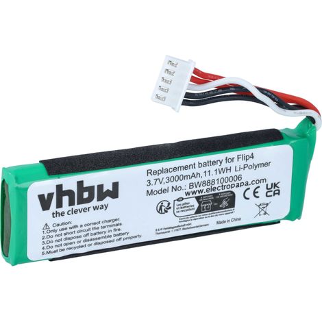 vhbw Batería compatible con JBL Bar 5,1  altavoz, caja acústica - 3000 mAh, 3,7 V, Li-poli (1/5)
