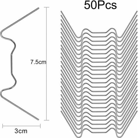 BEBUSINGOTO Serre Vitrage Clips, Type W Serre Pinces en Acier Inoxydable,Type W Clips pour Serre,Clips de montage pour serre,Pinces de Fixation pour Serre en Verre,Accessoires de Clips de Serre (1/4)