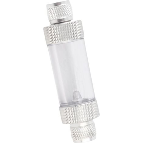 Compteur de bulles CO2 double sortie en alliage d'aluminium et acrylique pour aquarium, argent